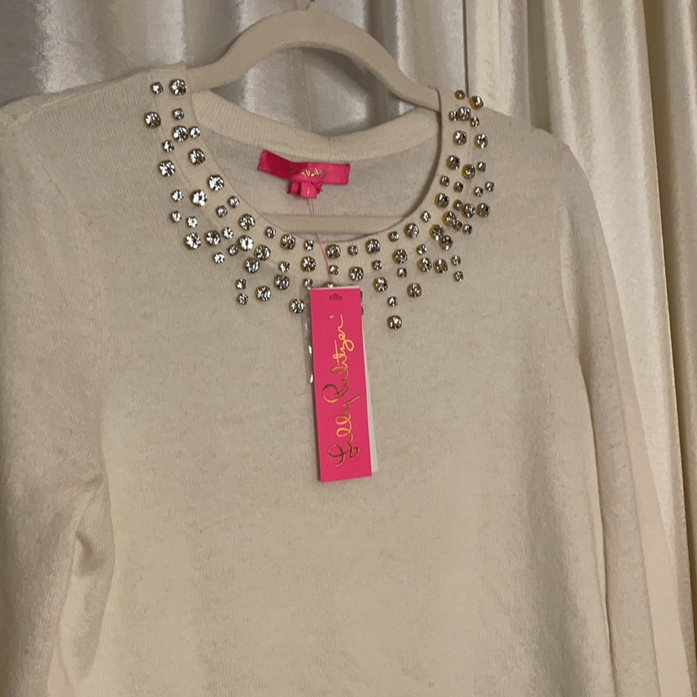 NWT Lilly Pulitzer Odetta Sweater. Cashmere. Small - Picture 2 of 4